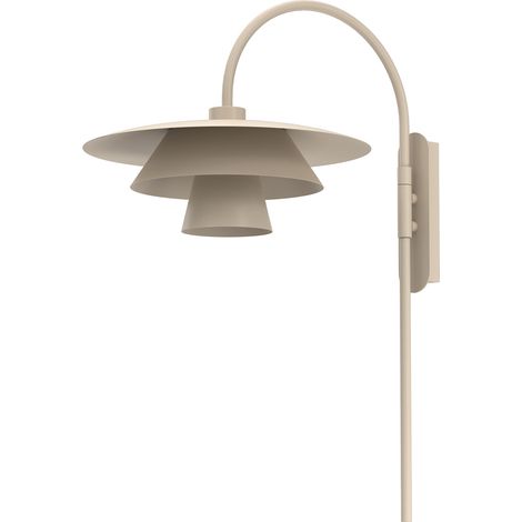 Applique murale décorative beige à triple abat-jour E27 15W Plato Luminex (1/4)