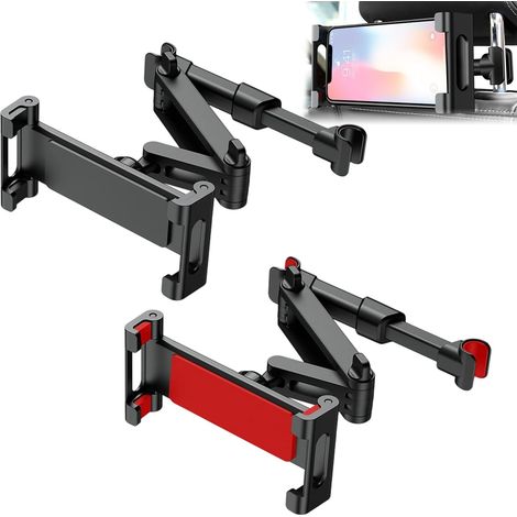 2er-Pack Tablet-Halterung für die Kopfstütze im Auto, faltbare Rücksitzhalterung für iPad und Smartphone, um 360° drehbare und verstellbare Tablet-Halterung fürs Auto (1/4)