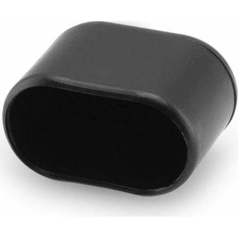 4 x Embouts Tube 30 x 15 mm Embout de Chaise Ovale Patin Meuble Noir D (1/3)