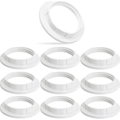 10 Pcs Bague De Abat Jour à Vis e27, Douille e27, Adaptateur Abat Jour e27,Abat Jour Lampe Chevet e14,Abat-Jour Anneau Convertisseur,Anneau Réducteur Pour Abat-Jour,Pour Table Bureau Lampadaires (1/5)