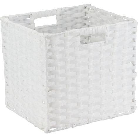 Cesto portaoggetti pieghevole design pulito 31 x 32 x 30 cm in plastica grigia 130006276