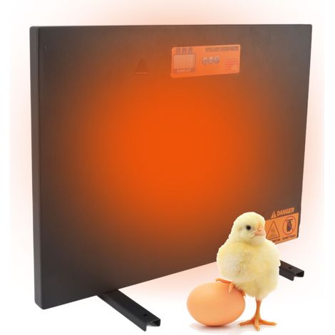 Automatischer Hühnerheizstrahler mit Metallpaneel, 150 W, Timer und Fernbedienung, EU 220 V, für Genossenschaften/Tiere/Haustiere