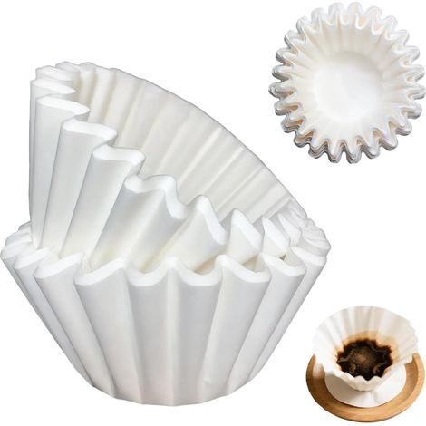 50 Stück Universal-Kaffeefilter aus Papier für Kaffeemaschinen mit Korbfilter, kompatibel mit Premiummarken und anderen Modellen, Größe 55×45 mm, Zellulosepapier