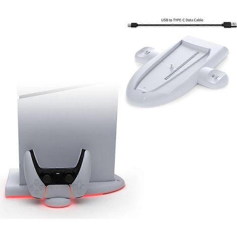 Support vertical de dissipateur thermique pour console PS5 Slim, support de chargeur et de chargeur (1/4)