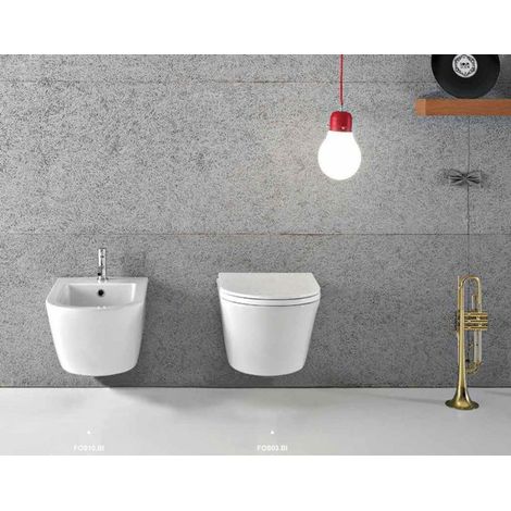 Sanitari forty3 sospesi senza brida cm. 57x36 con sedile (1/4)