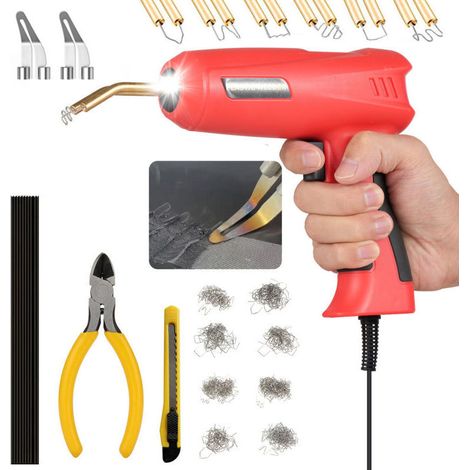 150W Soudage plastique Machine,Réparation de Pistolet de Soudeur, 800 PCS agrafeuse Chaud, 2 en 1Kit de Réparation de Pare-chocs de Voiture