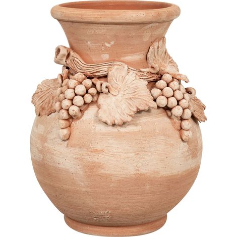 Biscottini Porta ombrelli per esterno e interno 36x47 cm  Vasi terracotta portaombrello Made in Italy  Portaombrelli da esterno lavorati a mano (1/5)