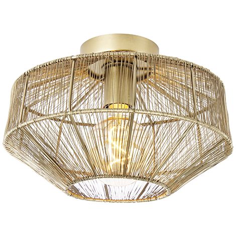 QAZQA Lampada da soffitto bolti - Moderno - Acciaio - Oro/Ottone - Tondo Max. 1 x Watt (1/5)