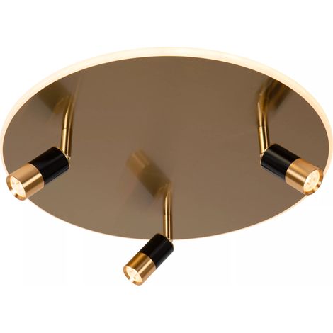 Plafoniera LED Lucide Jubel oro/nero 48cm 33W dimmerabile (1/5)