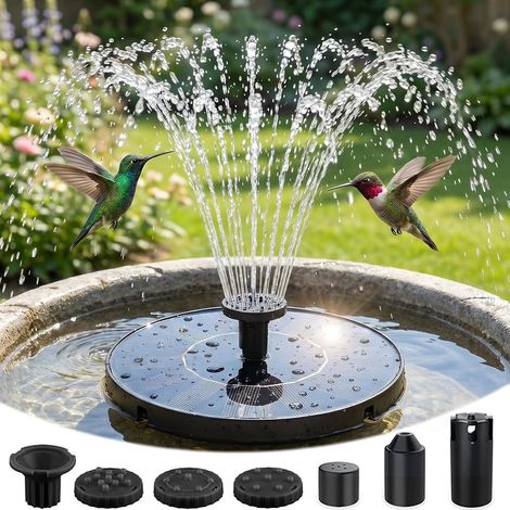 Pompe solaire flottante pour fontaine - 18 cm, convient aux bains d'oiseaux, aux bassins de jardin et aux piscines. (1/3)