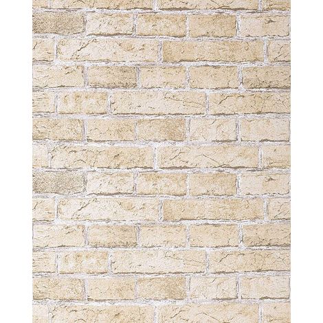 Rustic brick wallpaper wall EDEM 583-20 decorative vintage mural stone brix look vinyl sand-beige (1/4)