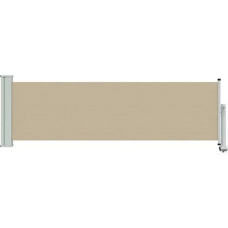 Auvent latéral 80 x 300 cm 100% polyester fer acier - Auvent de terrasse protection solaire jardin extérieur résistant (1/5)