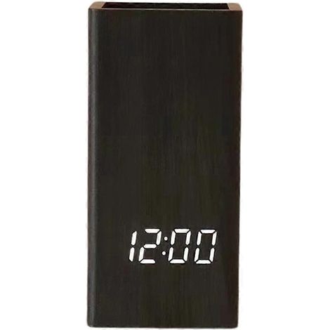 Porte-stylo créatif avec horloge LED, horloge électronique de bureau, porte-stylo pour étudiants, horloge électronique à commande vocale B (1/5)