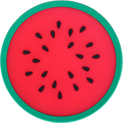 Sous-verre en silicone forme de pastèque, dessous de verre antidérapant pour cuisine, accessoire de table décoratif (1/5)