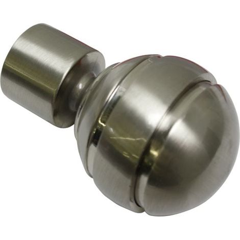 Gardinia Endknopf Kugel zu Stilprogramm Chicago, Ø 20 mm edelstahl-optik Gardinenstangen & Zubehör (1/3)