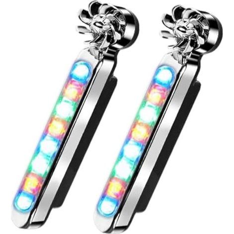 2 Pièces Décorations LED Réglables pour Phares de Voiture, Scooter, Moto, Camion, SUV, Berline, Vélo – Éclairage Extérieur Route et Camping (1/5)
