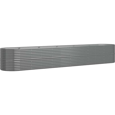 Maison Exclusive - Hochbeet Verzinkter Stahl 440x80x68 cm Grau