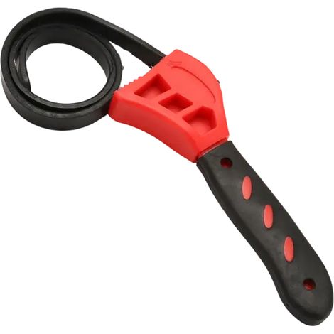 Clé à sangle réglable, clé à sangle de 15 cm pour plomberie, clé à sangle en caoutchouc, clé pour tuyaux de filtres à eau et à huile pour plombiers (1/5)