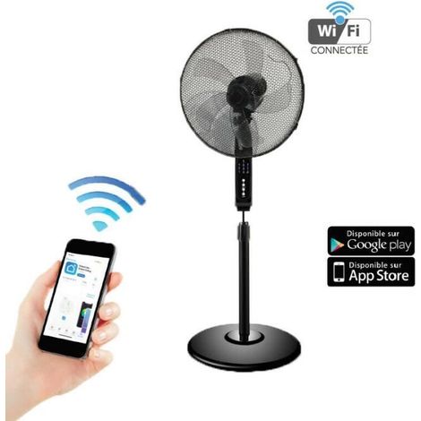 OPTEX VENTILATEUR SUR PIED CONNECTE WIFI NOIR