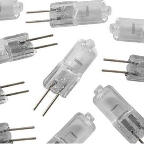 10x DC 12V Halogen Bulbs GY6.35/G6.35 50W Dimmable Warm White 2700K 2 Pin Clear Capsule Bulbs for Chandeliers, Desk Lamps, Pendant Lights (1/3)