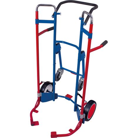 VARIOfit Stahl-Reifenkarre 200kg Tragkraft mit Teleskopauszug Vollgummibereifung Anthrazitgrau RAL 7016