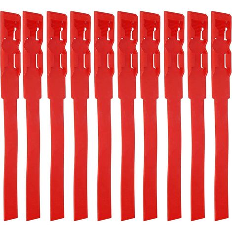 Bracelets d'identification pour vaches, 10 pièces, colliers d'identification pour bétail (rouge) (1/5)