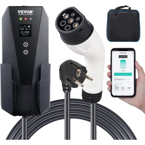 Chargeur de Véhicule Électrique, Design Portable, Écran LCD (1/5)