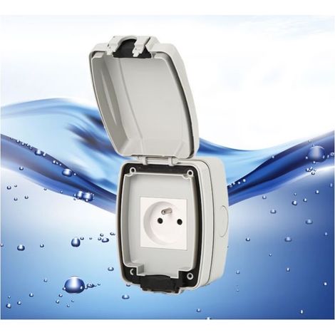 IP66 waterproof outdoor socket, dustproof wall socket, garden wall socket for indoor and outdoor use (single socket) (1/5)