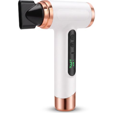 Sèche-cheveux sans Fil, Sèche-cheveux de Voyage 200 W, Sèche-cheveux, Batterie 15 000 MAh Rechargeable par USB, Soins Capillaires à Température Constante pour Dortoir D'étudiants (1/5)