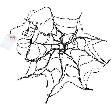 1 Stück Spinnennetz-Lichterkette für Halloween-Dekorationen