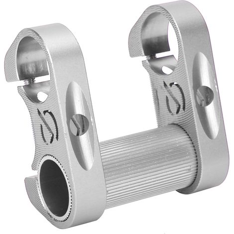 Tige de selle réglable en aluminium 25,4 mm pour vélo pliant, réglage en hauteur double, finition argentée (1/5)