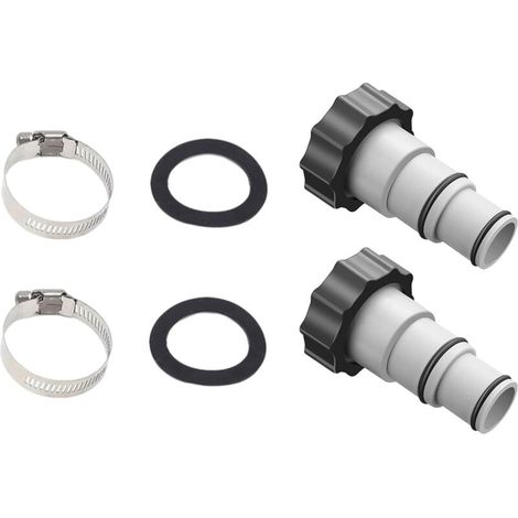 38-mm- und 32-mm-Poolschlauchadapter – Kompatibel mit Filterpumpen von 1500 bis 4000 Gallonen/Stunde – Robustes Kunststoffgehäuse – 2er-Pack