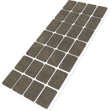 Adsamm® / 28 x feltrini autoadesivi/Marrone / 20x30 mm/Rettangolare/piedini per mobili in feltro da 3.5 mm di spessore/pad protettivi per arredi (1/5)