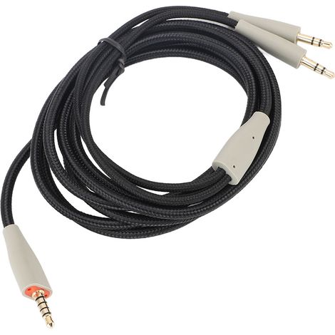 Câble de remplacement pour casque PC MMX100, longueur 2 m, prise jack 3,5 mm vers double prise jack 3,5 mm, gris. (1/5)