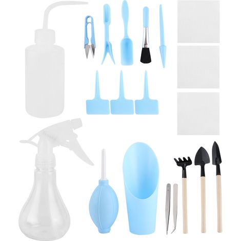 Ensemble d'outils de plantation de plantes succulentes bleues (1/5)