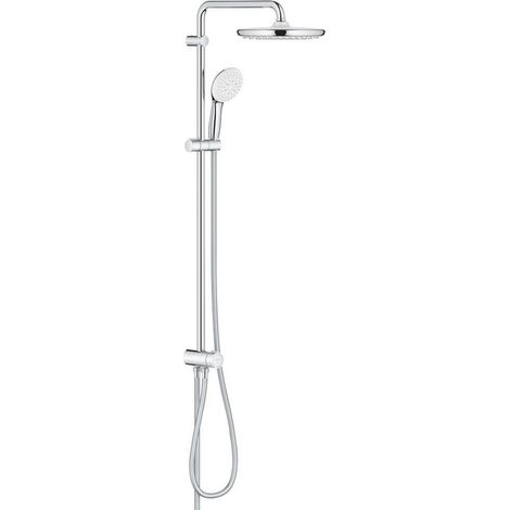 Grohe – Colonne de douche hydromassante Tempesta 250 – Douche de tête 250mm – 2 jets Rain et SmartRain – Flexible 1500mm – Chrome