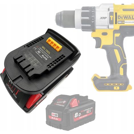 Adaptador de Bateria Milwaukee 18V Para Dewalt 18V DW18ML – Alta Durabilidad Facil Instalacion Compatible Con Herramientas Dewalt (1/5)