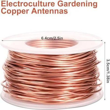 1 Stück Electroculture Gardening Kupferdraht, 20M 99,9% Reiner Kupferdraht Gauge Blanker Kupferdraht Copper für Garten Pflanzen und Gemüseanbau (1/5)