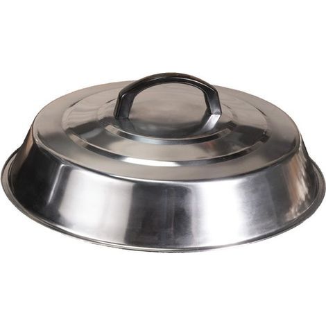 Longziming - Couvercle de casserole - Couvercle de barbecue - Accessoire pour barbecue - Cuiseur vapeur avec couvercle haut - Fonction vapeur - Acier inoxydable - Utilisation efficace et polyvalente - (1/5)