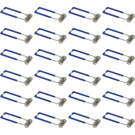 Lot de 24 pinces de fixation à ressort pour spot encastré GU10 MR16 1,5 x 60 mm (1/5)