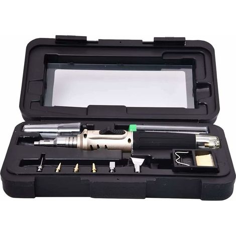 Kit de fer à souder au gaz butane 10 en 1, allumage automatique, idéal pour soudure (gaz non inclus) (1/5)