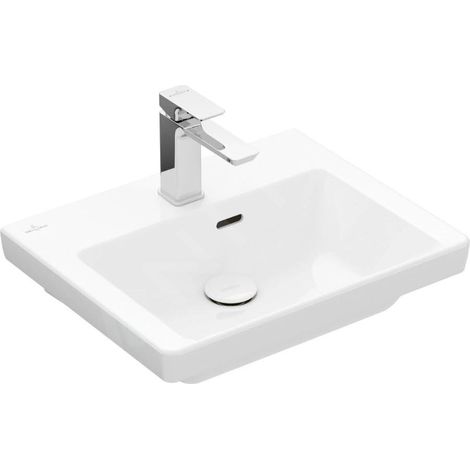 Villeroy & Boch Subway 3.0 lave-mains, 1 trou pour robinet, avec (1/4)
