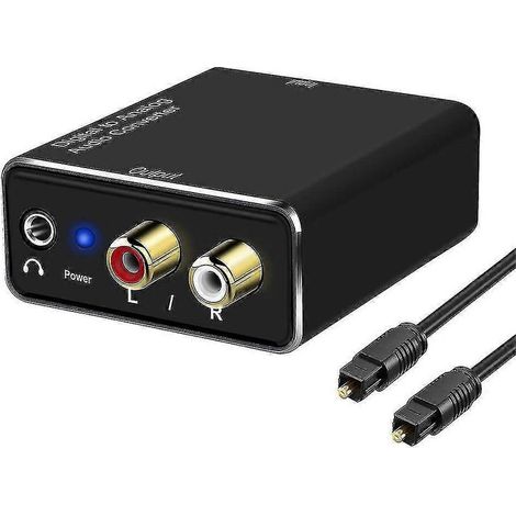 Convertisseur audio numérique-analogique (DAC), sortie optique SPDIF vers analogique RCA et auxiliaire stéréo 3,5 mm. (1/5)