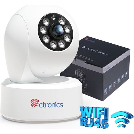 Ctronics 2,5K 4MP Caméra Surveillance WiFi Intérieure 2,4-5Ghz Vision Nocturne Couleur 20m Détection Humaine-Mouvement (1/5)