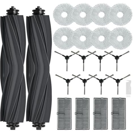 Kit di accessori applicabile per Dreame L10s Pro Ultra Heat/ L10s Ultra Gen 2, ricambi per Dreame L40 Ultra AE/ X30 Ultra/Mova E30 Ultra, 2 spazzole principali, 8 panni per mocio, 4 filtri, 8 spazzole