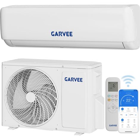 GARVEE Climatiseur split AUX FM 12000 BTU – SEER 6.2 – Classe A++ – Réfrigérant R32 – WiFi intégré – Commande à distance – 220-240V – 50Hz – Pour maison, appartement, bureau (1/5)