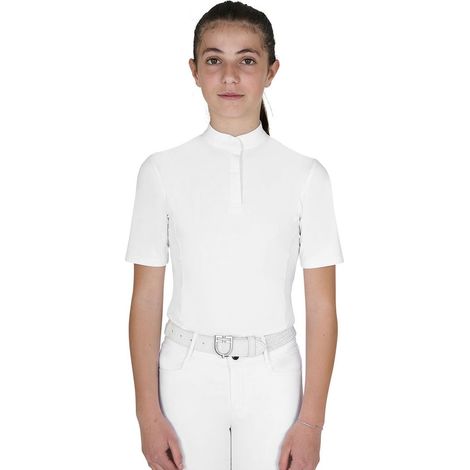 12 anni, rosa Desert flower: Polo da bambina slim fit in tessuto tecnico e chiusura con bottoni (1/5)