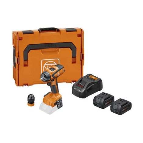 Atornillador de batería Fein de 4 velocidades ASCM 18 QSW AS Set / 2x 5,0 Ah batería + cargador en L-Boxx - 71161462000