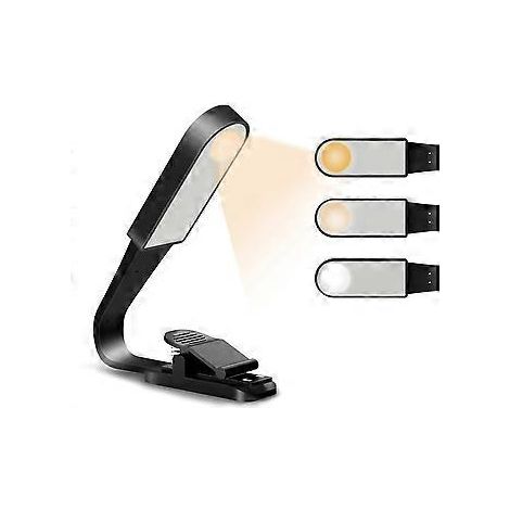 Leselampe, USB-wiederaufladbare Leselampe mit Berührungssensor, Buchlampe mit 3 einstellbaren Helligkeitsstufen, augenschonend, flexible Clip-Leselampe