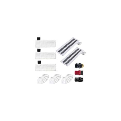 Kit d'accessoires Kärcher Easyfix SC2 SC3 SC4 SC5 – 11 pièces – Chiffons microfibres, brosses nylon, chiffons abrasifs – Nettoyage efficace